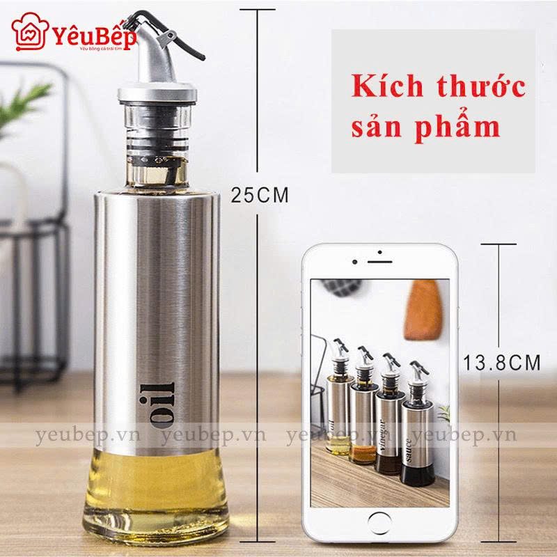 CHAI ĐỰNG DẦU THUỶ TINH BỌC THÉP 2 CHAI ĐỰNG DẦU THUỶ TINH BỌC THÉP - Ảnh 2
