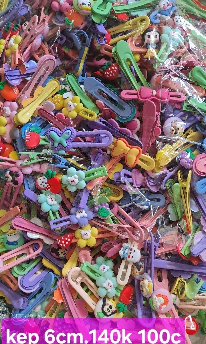 SET 5 KẸP TÓC MỎ VỊT 6CM