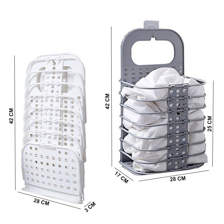 GIỎ ĐỰNG ĐỒ TREO TƯỜNG, XẾP GỌN DC 2 GIỎ ĐỰNG ĐỒ TREO TƯỜNG, XẾP GỌN DC - Ảnh 2