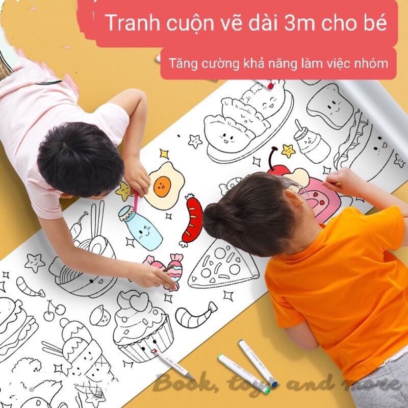 CUỘN TRANH TÔ MÀU 3M CHO BÉ 2 CUỘN TRANH TÔ MÀU 3M CHO BÉ - Ảnh 2