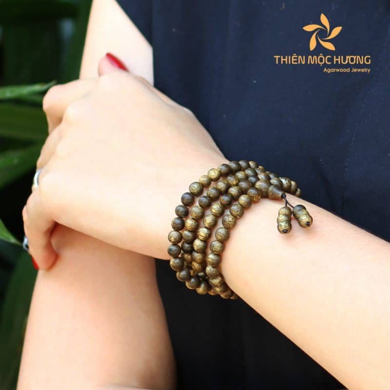 DÂY CHUỖI HƯƠNG TRẦM XỊN 108 HẠT FULL BOX (NAM/ NỮ)