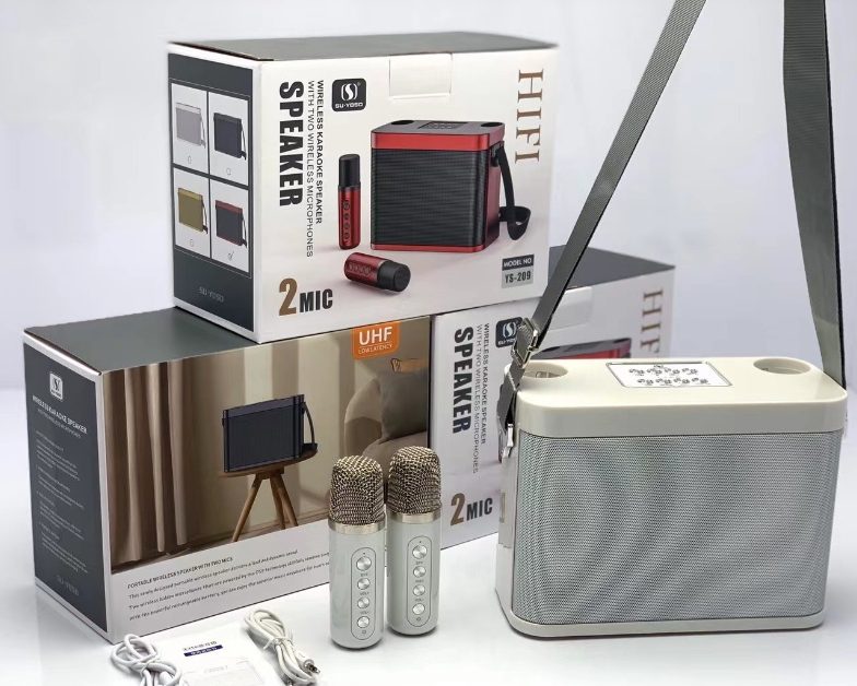 LOA XÁCH TAY KARAOKE YS223 KÈM 2 MÍC 3 LOA XÁCH TAY KARAOKE YS223 KÈM 2 MÍC - Ảnh 3