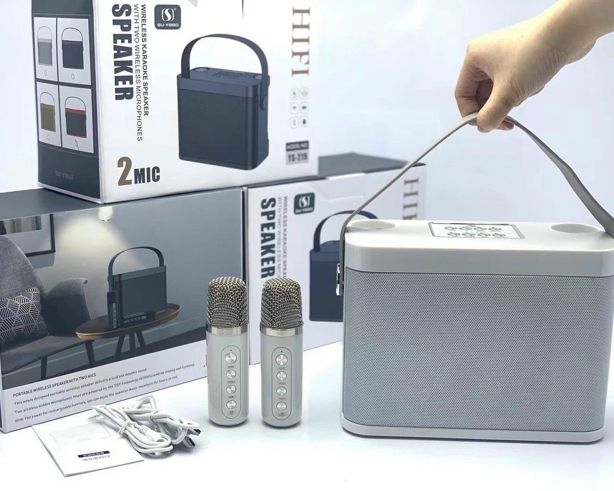 LOA XÁCH TAY KARAOKE YS223  KÈM 2 MÍC