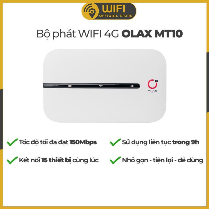PHÁT WIFI 4G OLAX MT10 (3000MAH)