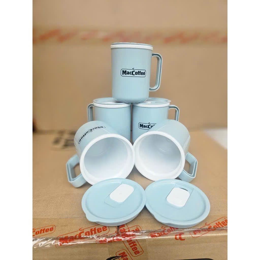 HỘP 10 GÓI CÀ PHÊ ĐEN ĐÁ MACCOFFEE TẶNG CA NHIỆT