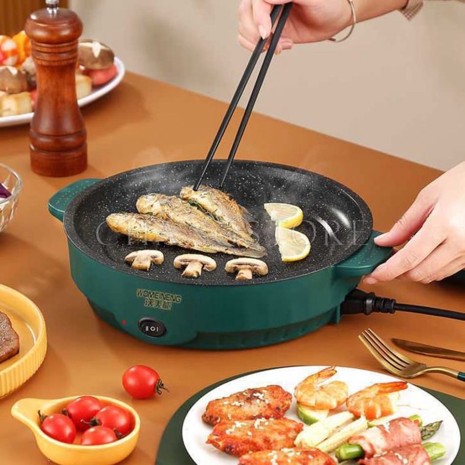CHẢO NƯỚNG ĐIỆN 22CM SHANBAN 2 NẤC NHIỆT