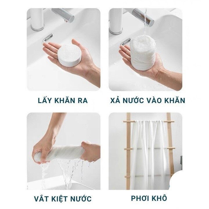 KHĂN TẮM NÉN DU LỊCH COTTON 70 X 100 CM