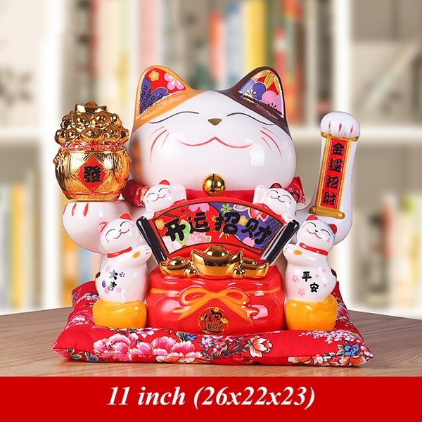 MÈO THẦN TÀI VẪY TAY 28CM (11 INCH)