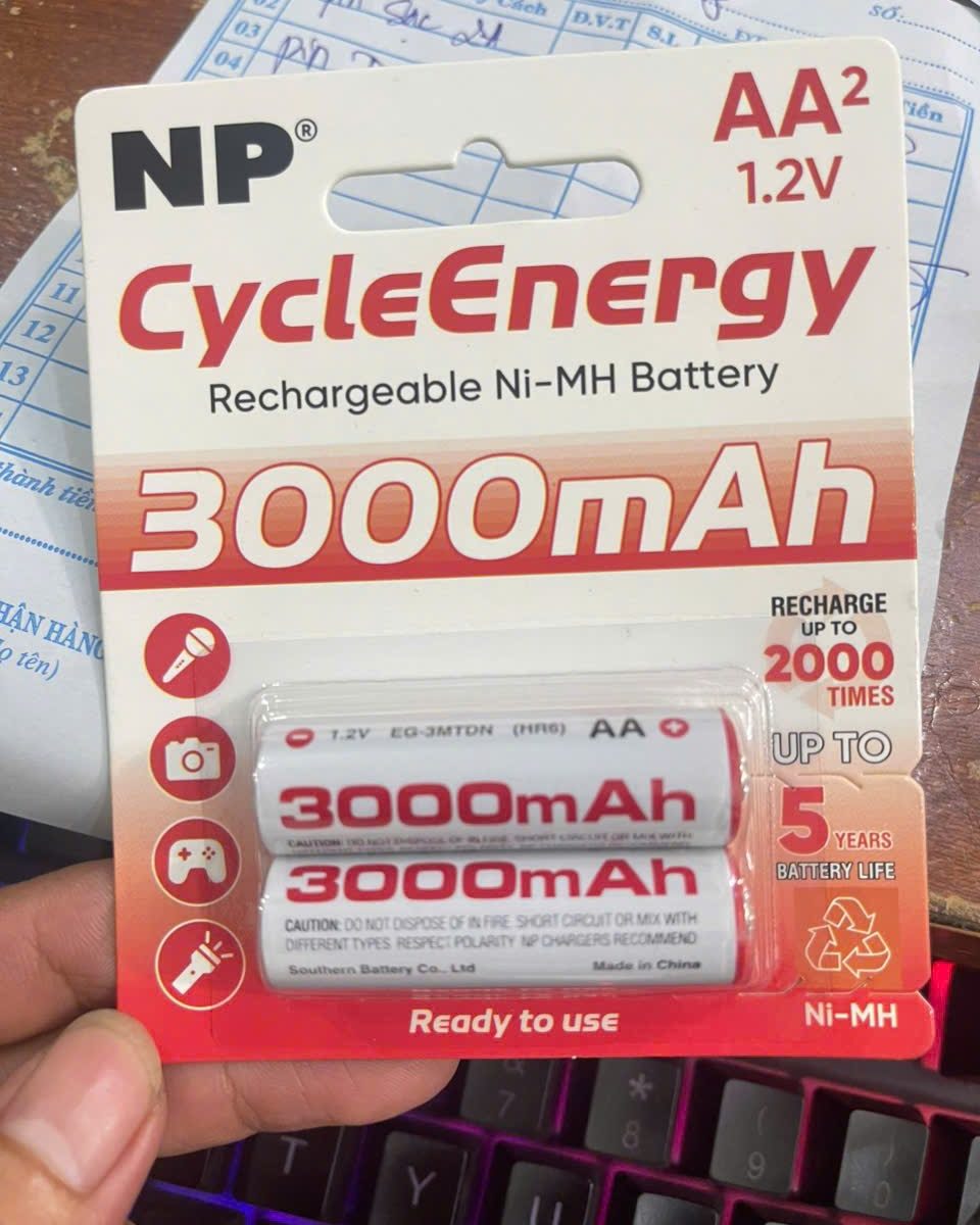 PIN SẠC NP 2A 3000MAH (VỸ 2 VIÊN)