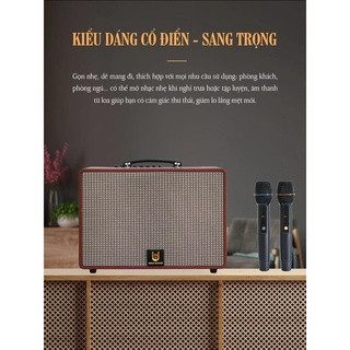 LOA KARAOKE XÁCH TAY BEST SOUND M10 F999 2 MÍC KHÔNG DÂY