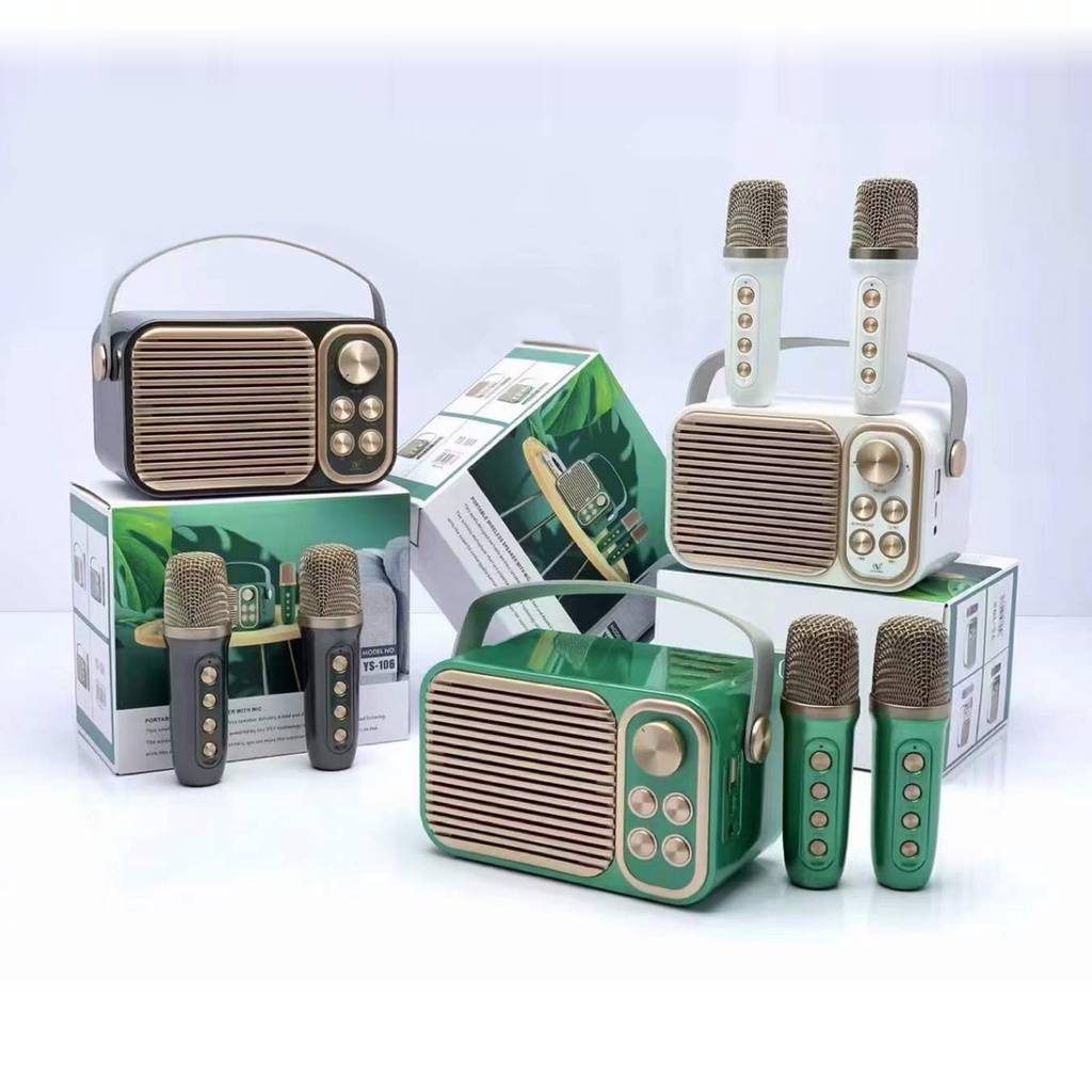 LOA BLUETOOTH KARAOKE YS106 (2 MÍC )