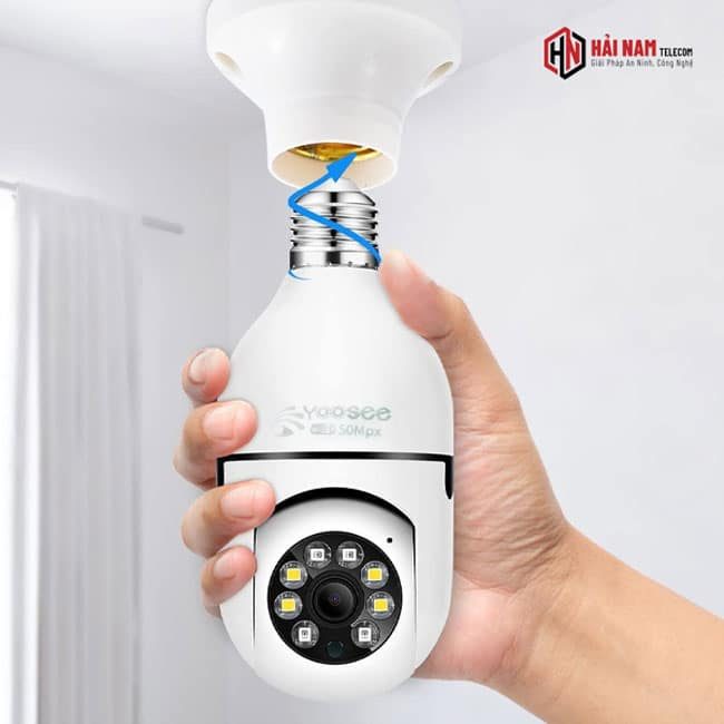 CAMERA IP WIFI YOOSSE CHUÔI BÓNG ĐÈN 360 ĐỘ