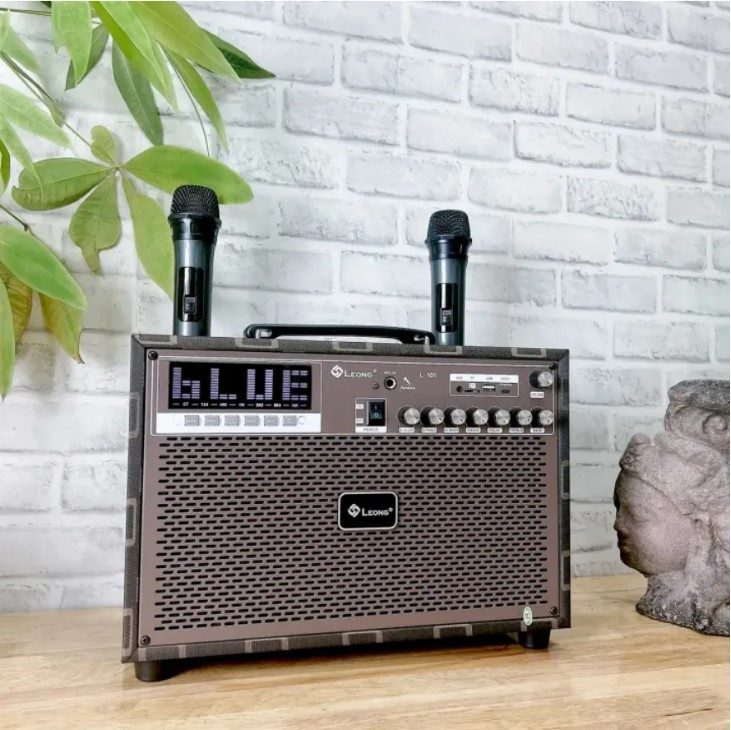 LOA KARAOKE XÁCH TAY LEONG L101 2 MÍC