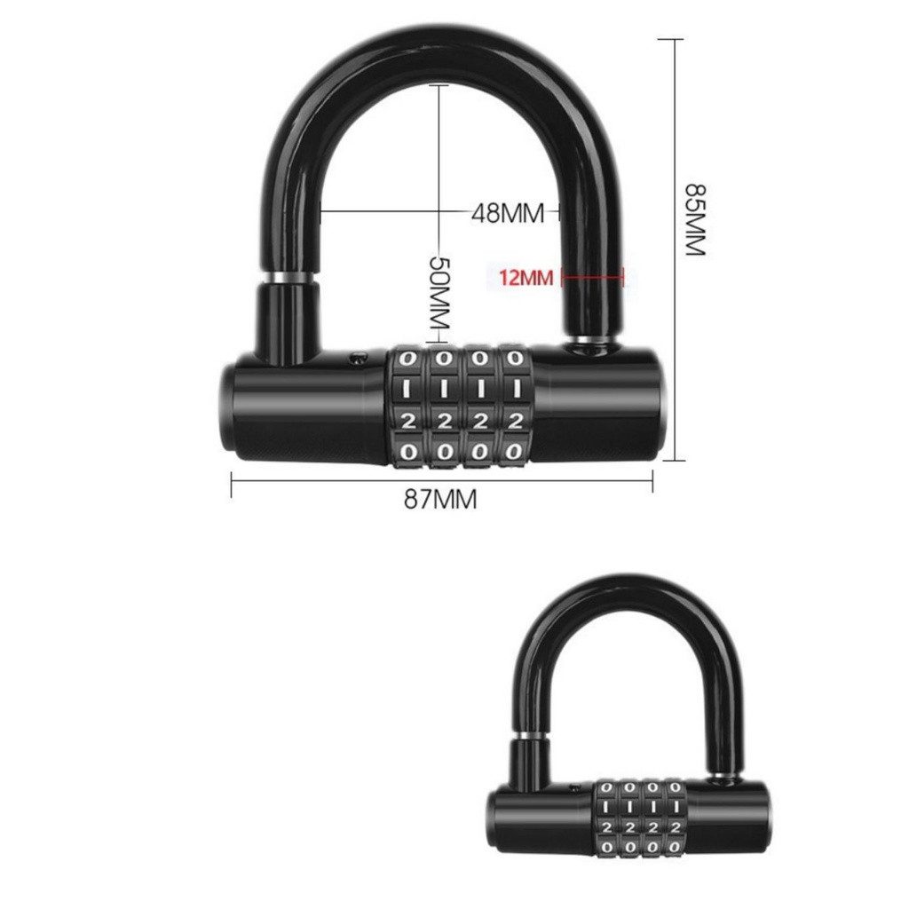 Ổ KHÓA CHỮ U MẬT MÃ 4 SỐ 2 Ổ KHÓA CHỮ U MẬT MÃ 4 SỐ - Ảnh 2