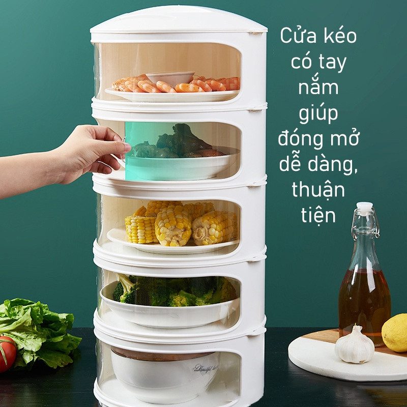 LỒNG BÀN ĐẬY THỨC ĂN 5 TÂNG RÁP SẴN