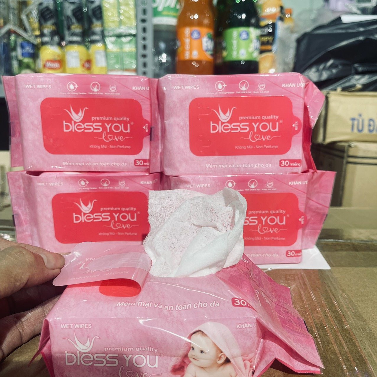 KHĂN ƯỚT BABY BLESS YOU 30 TỜ- Q10:9k 3 KHĂN ƯỚT BABY BLESS YOU 30 TỜ- Q10:9k - Ảnh 3