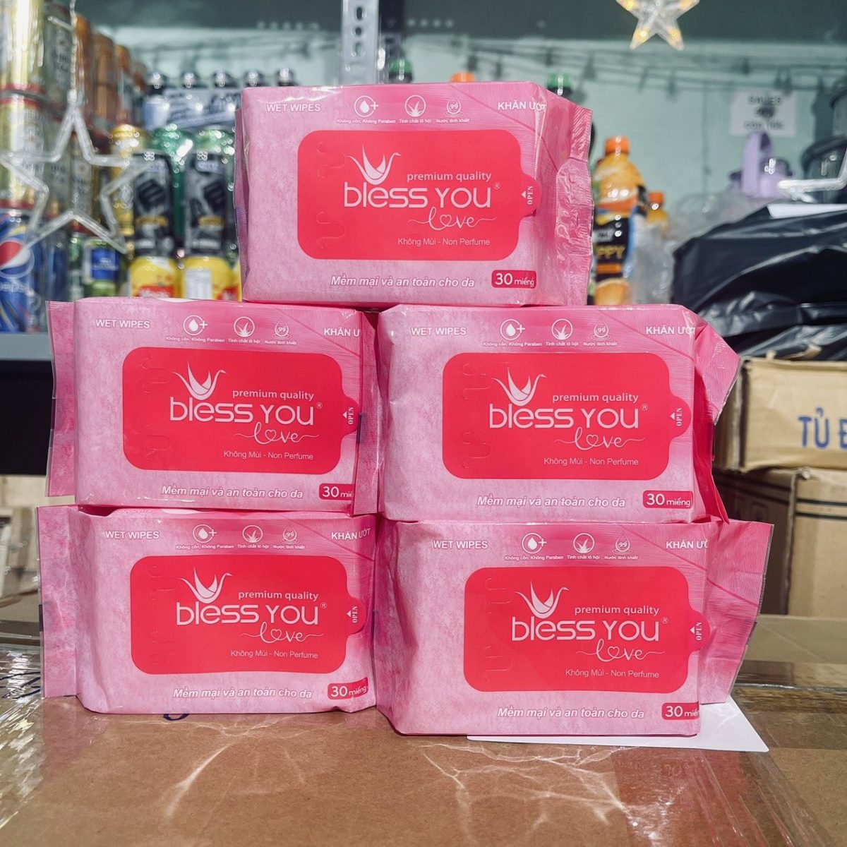 KHĂN ƯỚT BABY BLESS YOU 30 TỜ- Q10:9k