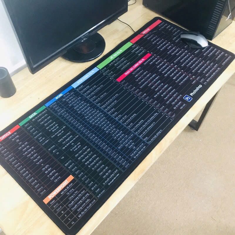 LÓT CHUỘT PHÍM TẮT OFFICE + PTS KM-M2 (3x8x0.3cm)