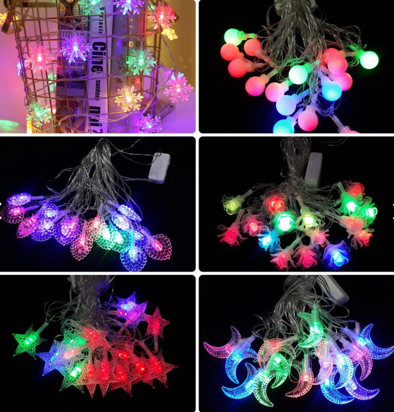 DÂY ĐÈN CHỚP TRANG TRÍ 7 MÀU (sl 10, giá 13k) 2 DÂY ĐÈN CHỚP TRANG TRÍ 7 MÀU (sl 10, giá 13k) - Ảnh 2