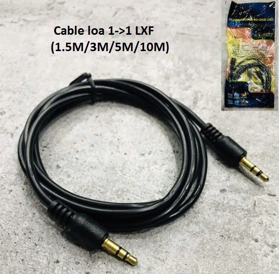 CÁP 2 ĐẦU 3.5 NỐI LOA  DÂY DÀI 3M MẠ VÀNG