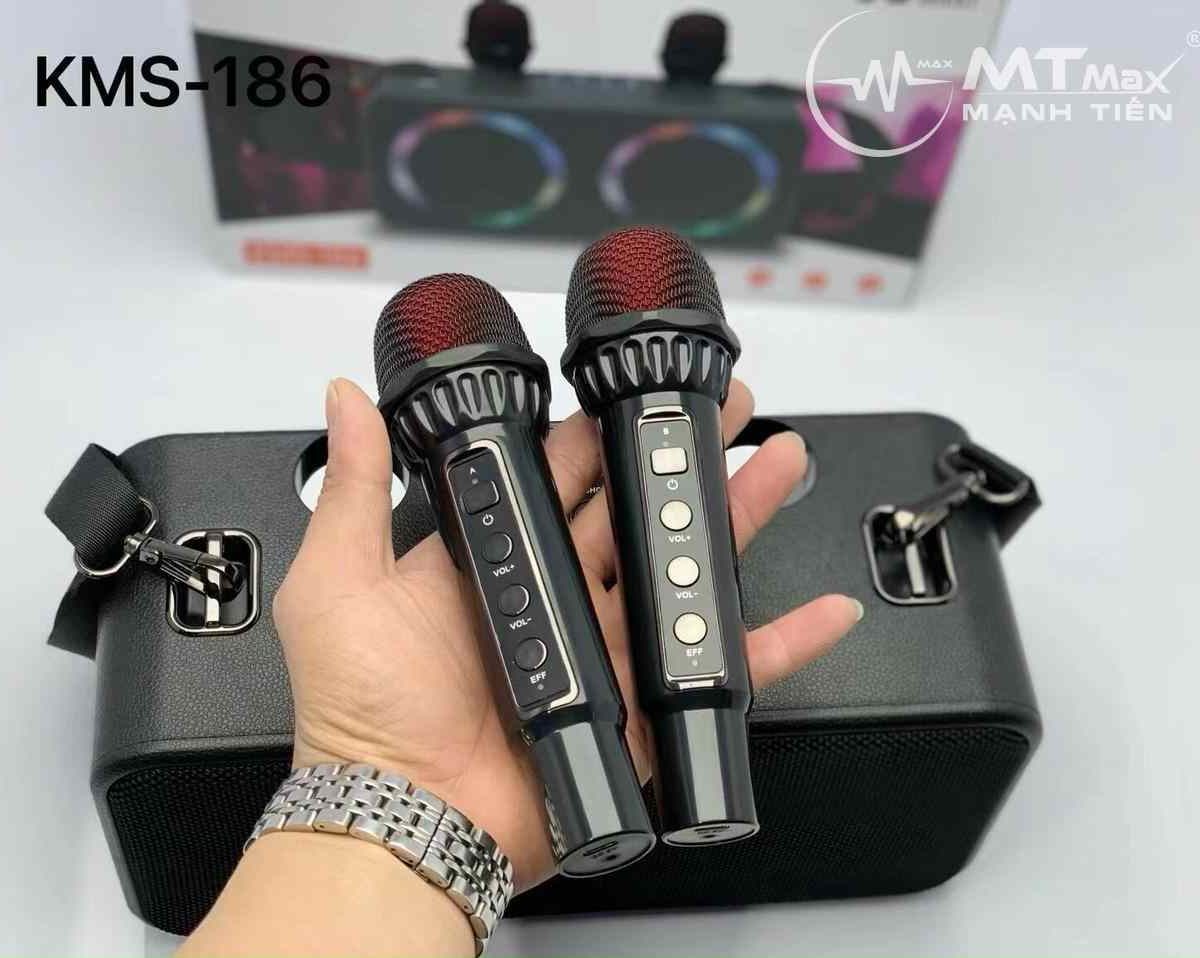 LOA KARAOKE KMS-186- 2MIC ÂM THANH ĐỈNH