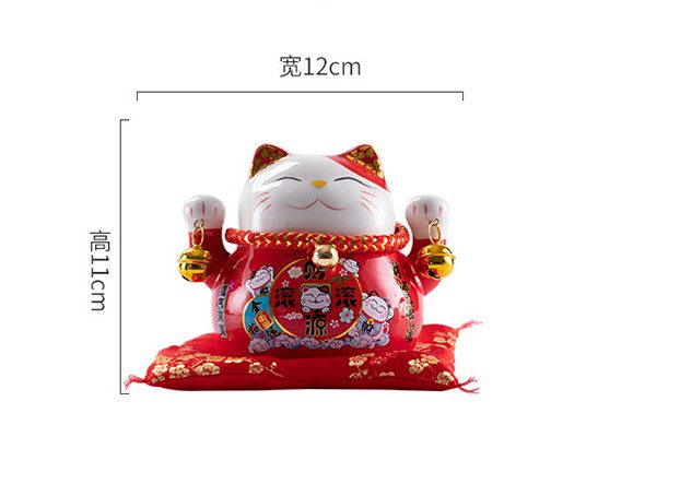 MÈO SỨ MAY MẮN 10CM CÓ KHE BỎ TIỀN 2 MÈO SỨ MAY MẮN 10CM CÓ KHE BỎ TIỀN - Ảnh 2