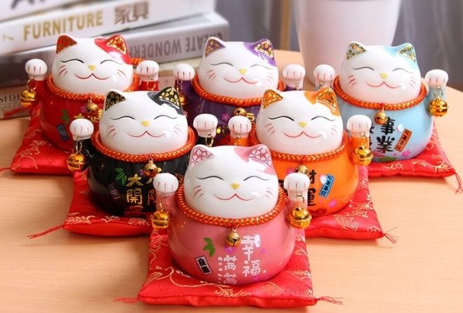 MÈO SỨ MAY MẮN 10CM CÓ KHE BỎ TIỀN 3 MÈO SỨ MAY MẮN 10CM CÓ KHE BỎ TIỀN - Ảnh 3