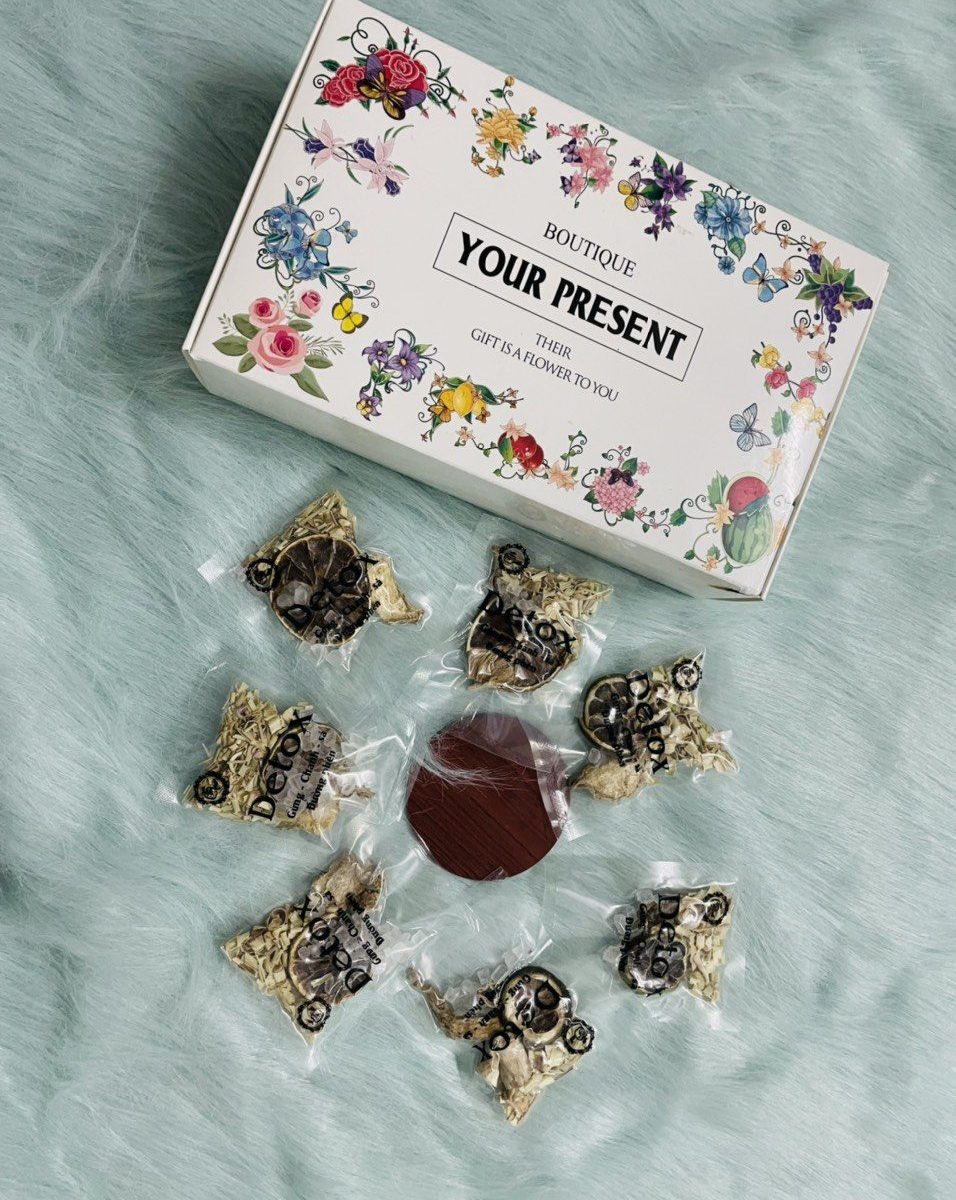 DETOX CHANH XẢ GỪNG SẤY HỘP 28 GÓI 500G