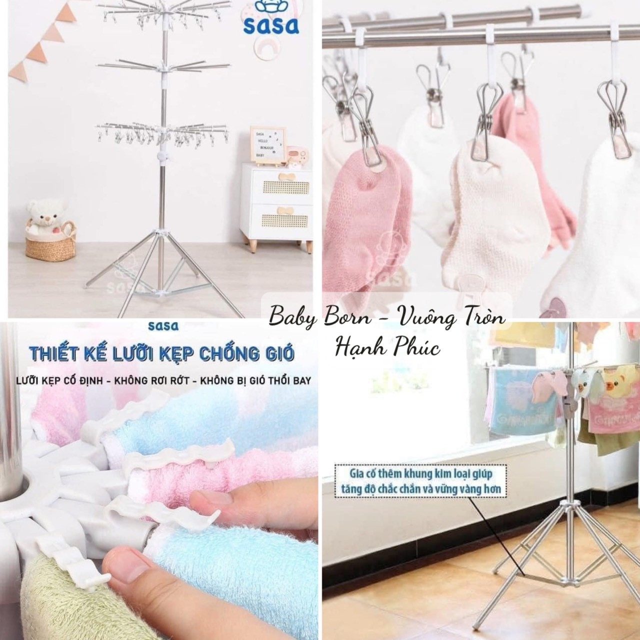 CÂY PHƠI QUẦN ÁO 3 TẦNG XẾP GỌN 2 CÂY PHƠI QUẦN ÁO 3 TẦNG XẾP GỌN - Ảnh 2