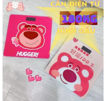 CÂN SỨC KHỎE HÌNH GẤU HÔNG XINH XẮN 180KG