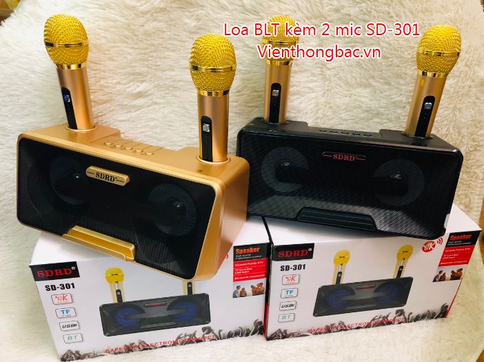 LOA BLUETOOTH SDRD 301 2 MIC KO DÂY