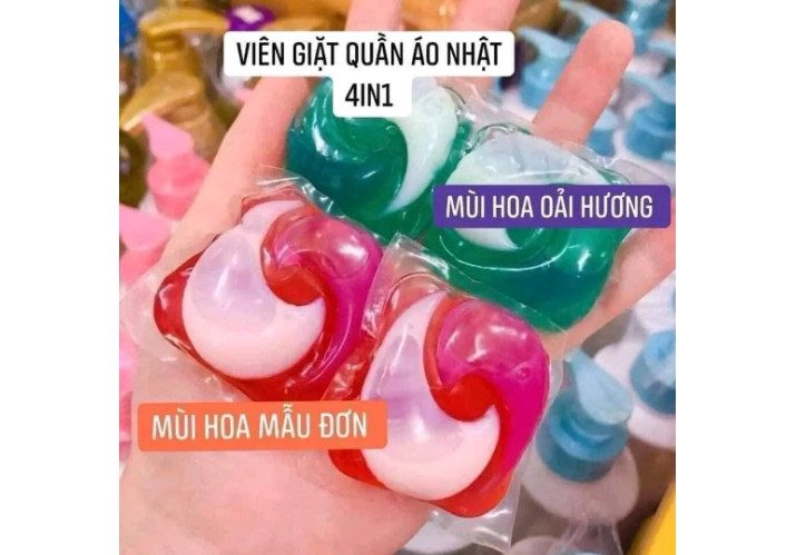 TÚI 33 VIÊN NƯỚC GIẶT 4IN1 NHẬT BẢN SIÊU THƠM