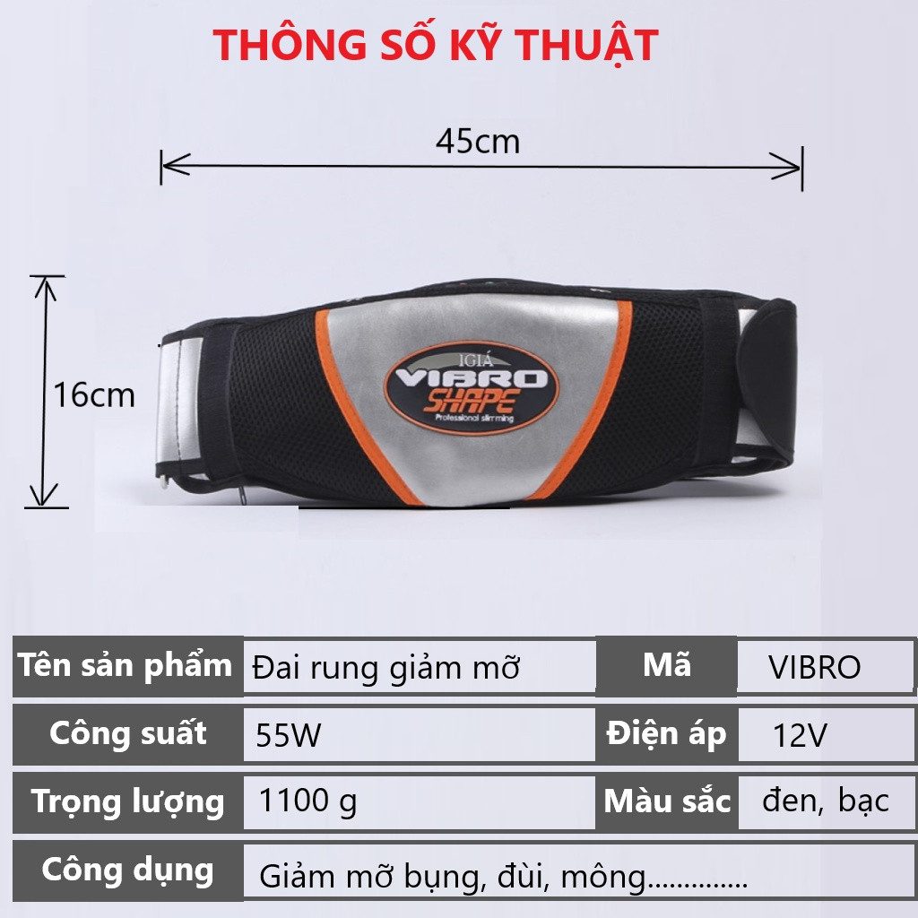 ĐAI MASSAGE NÓNG & RUNG VIBRO SHAPE 2 ĐAI MASSAGE NÓNG & RUNG VIBRO SHAPE - Ảnh 2