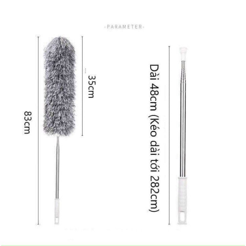 CHỔI QUÉT BỤI INOX CÁN DÀI PHẤT TRẦN