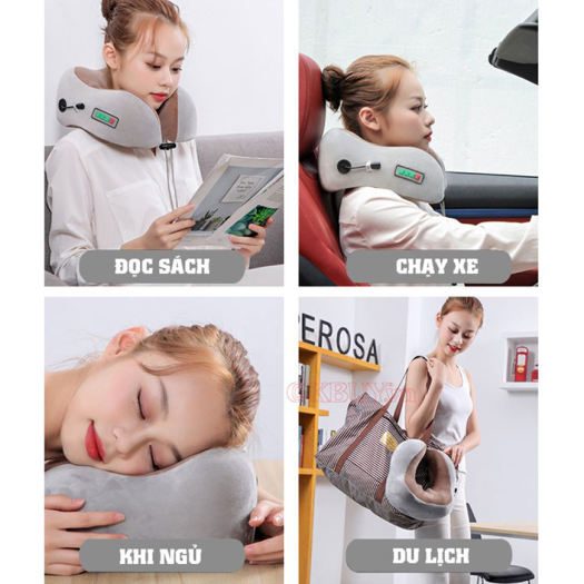 GỐI MASSAGE CỔ CHỮ U TIỆN DỤNG