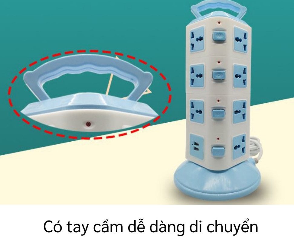 Ổ ĐIỆN ĐA NĂNG 3 TẦNG DÂY ĐỒNG