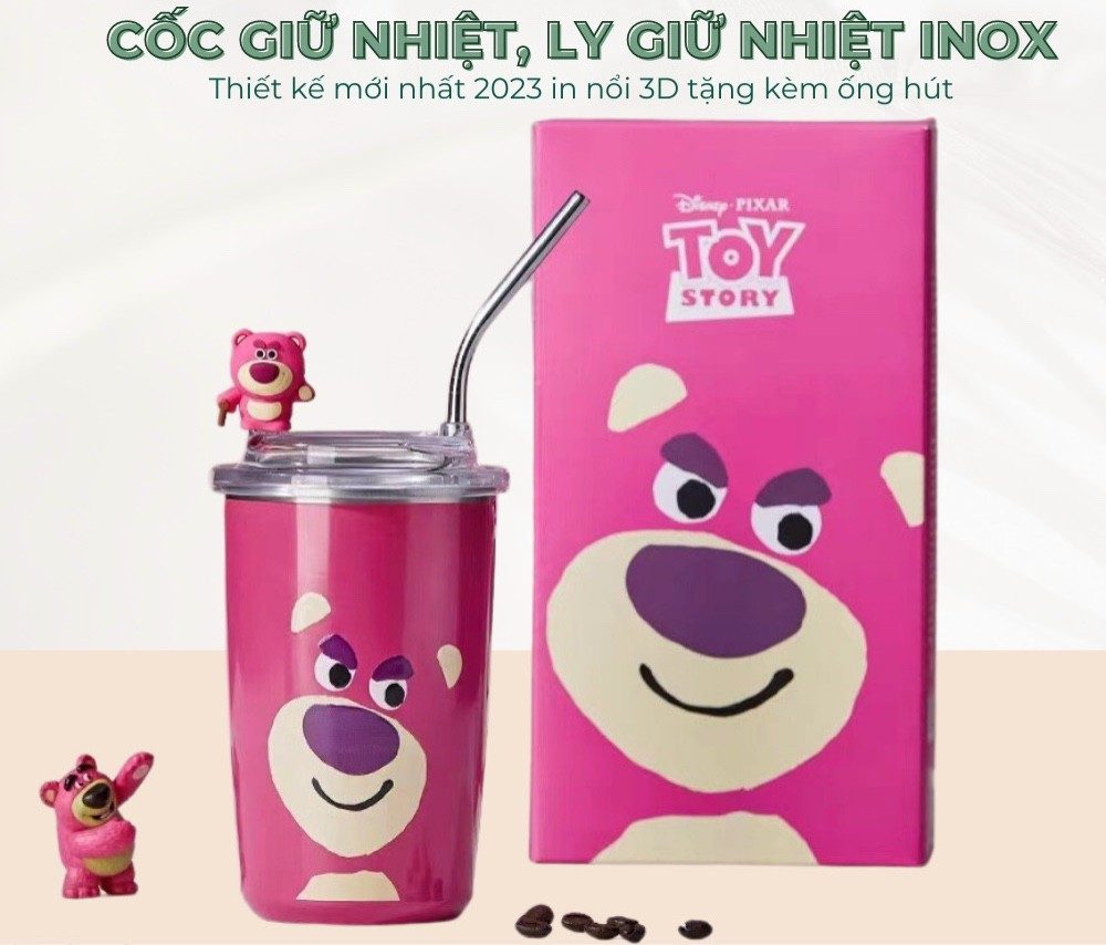 LY GIỮ NHIỆT HOẠT HÌNH 450ML KÈM ỐNG HÚT 3 LY GIỮ NHIỆT HOẠT HÌNH 450ML KÈM ỐNG HÚT - Ảnh 3