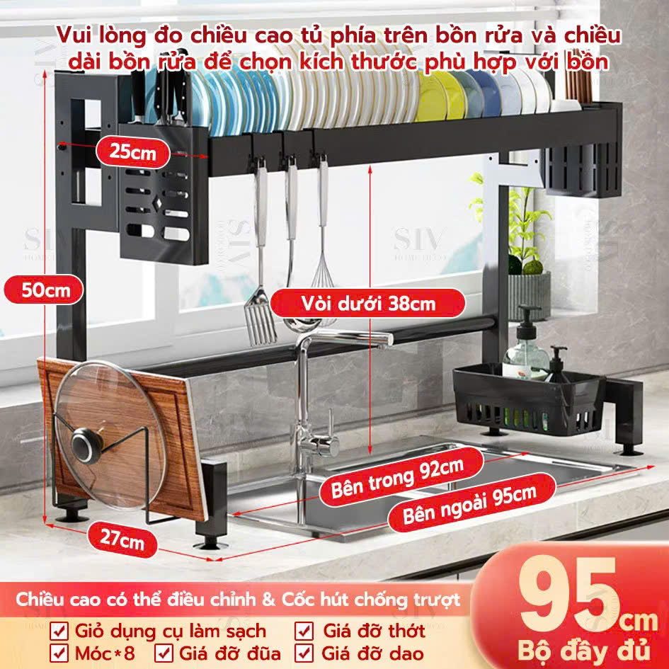 KỆ ÚP CHÉN BÁC 2 TẦNG ĐA NĂNG (95CM) 3 KỆ ÚP CHÉN BÁC 2 TẦNG ĐA NĂNG (95CM) - Ảnh 3