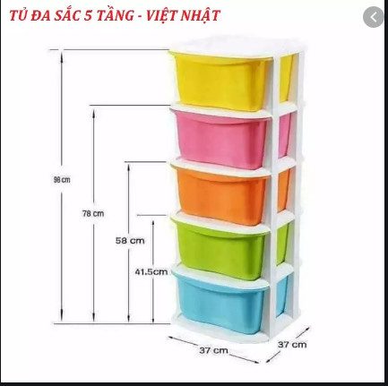 TỦ NHỰA ĐA SẮC 5 TẦNG VIET NAM