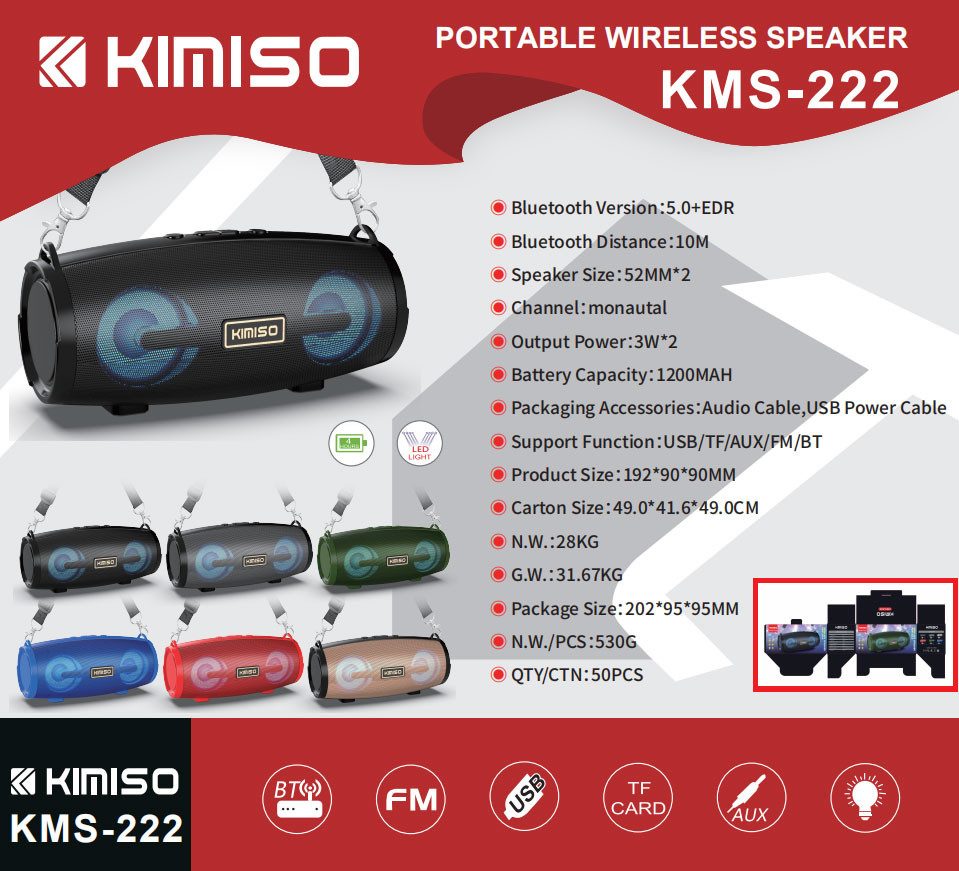 LOA BLUETOOTH KIMISO KMS-222/225