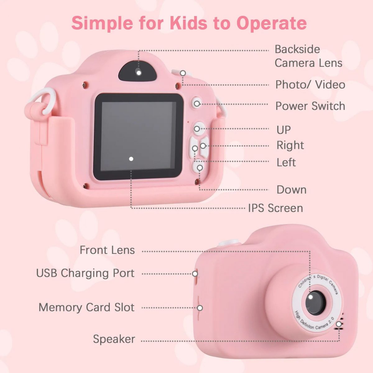 CAMERA MINI A3 QUAY PHIM CHỤP HÌNH ĐA NĂNG CHO BÉ
