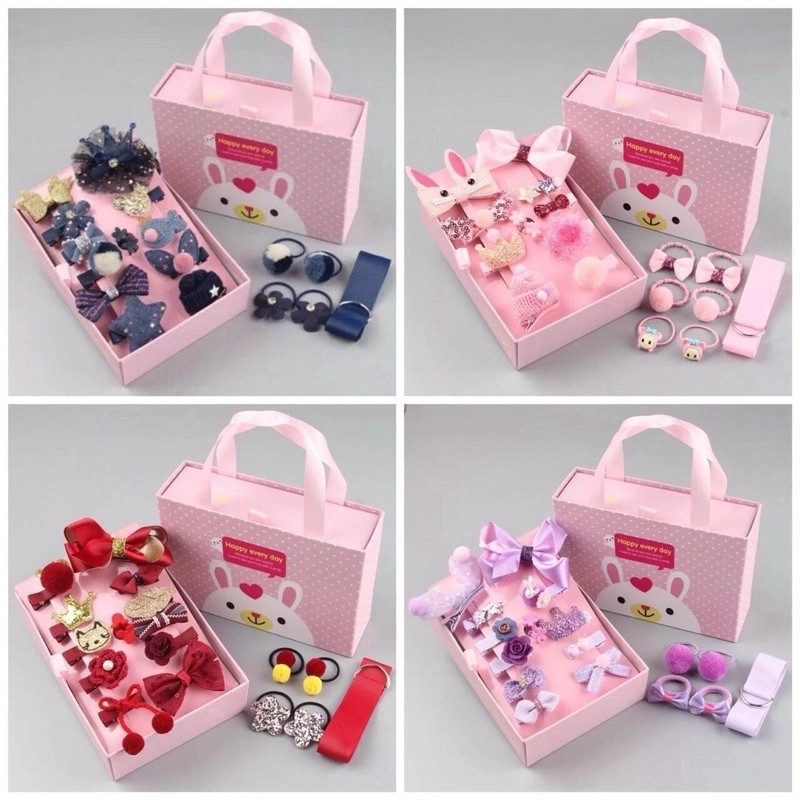 HỘP QUÀ KẸP TÓC 18 CHI TIẾT CHO BÉ