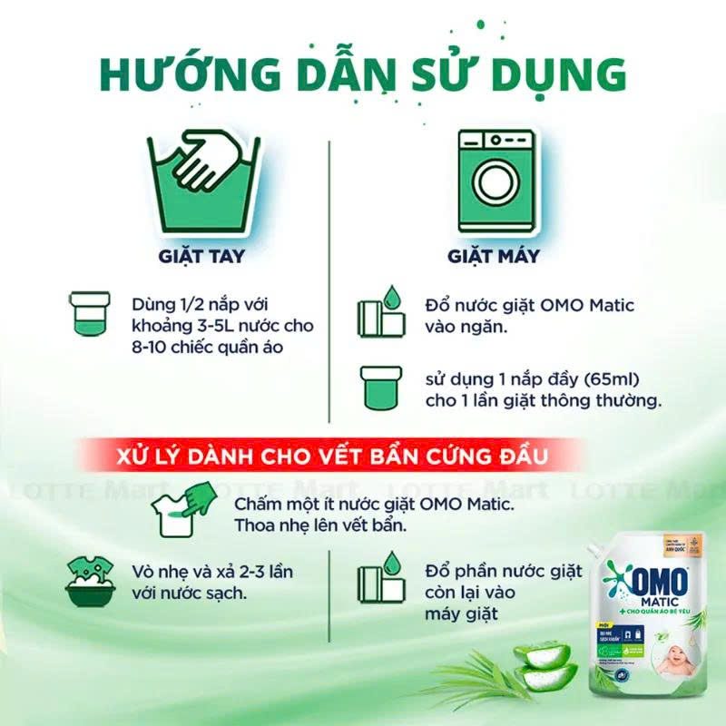 TÚI NƯỚC GIẶT OMO CHUYÊN DỤNG CHO BÉ 3.6KG 2 TÚI NƯỚC GIẶT OMO CHUYÊN DỤNG CHO BÉ 3.6KG - Ảnh 2