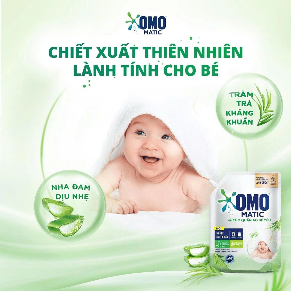 TÚI NƯỚC GIẶT OMO CHUYÊN DỤNG CHO BÉ 3.6KG 3 TÚI NƯỚC GIẶT OMO CHUYÊN DỤNG CHO BÉ 3.6KG - Ảnh 3