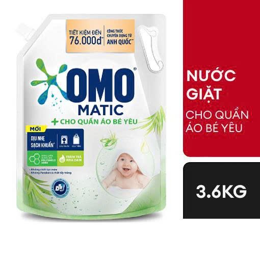 TÚI NƯỚC GIẶT OMO CHUYÊN DỤNG CHO BÉ 3.6KG