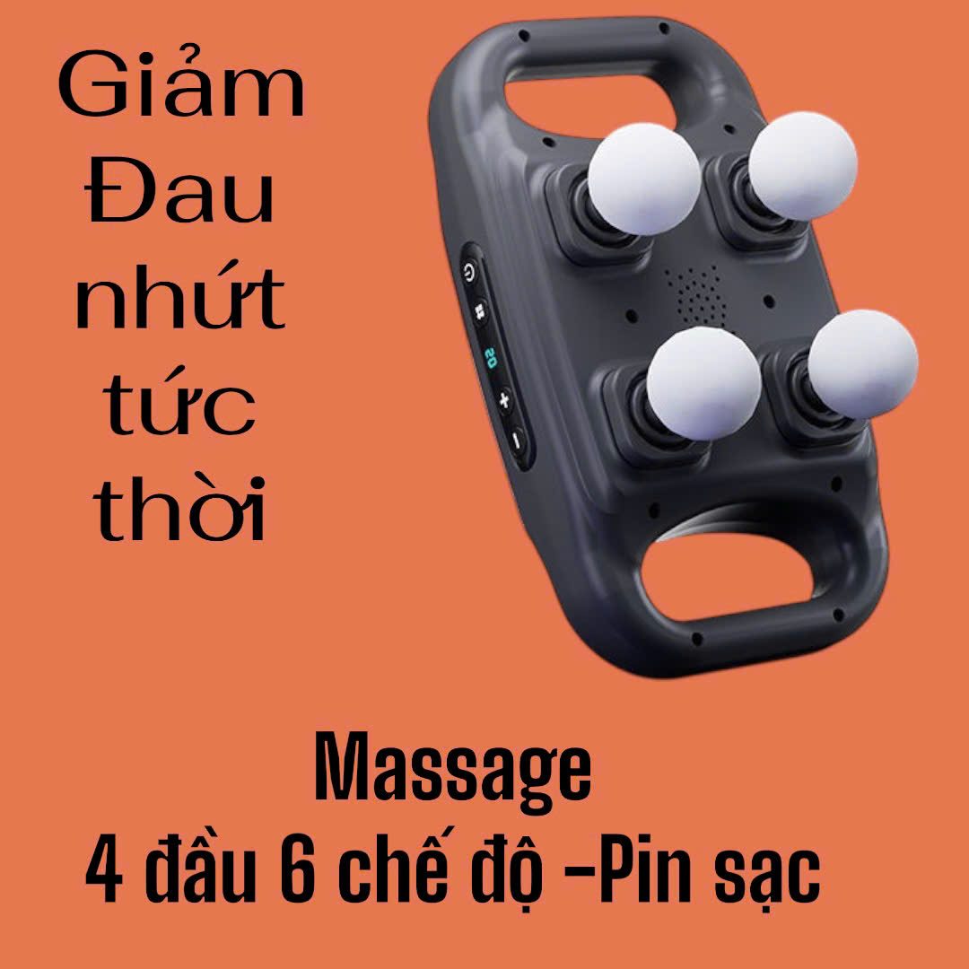 MÁY MASSAGE 4 ĐẦU 2 TAY CẦM 1601 2 MÁY MASSAGE 4 ĐẦU 2 TAY CẦM 1601 - Ảnh 2
