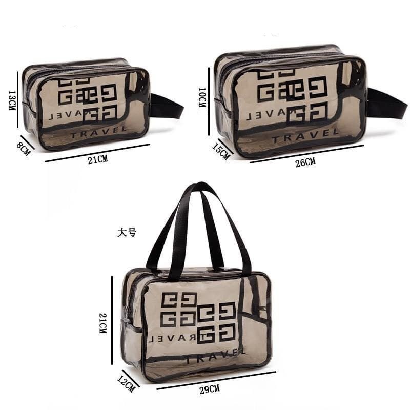 SET 3 TÚI ĐỰNG MỸ PHẨM DU LỊCH TRONG SUỐT