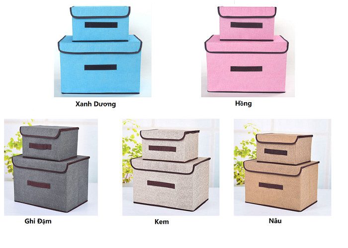 COMBO 2 HỘP VẢI ĐỰNG ĐỒ ĐA NĂNG TIỆN DỤNG