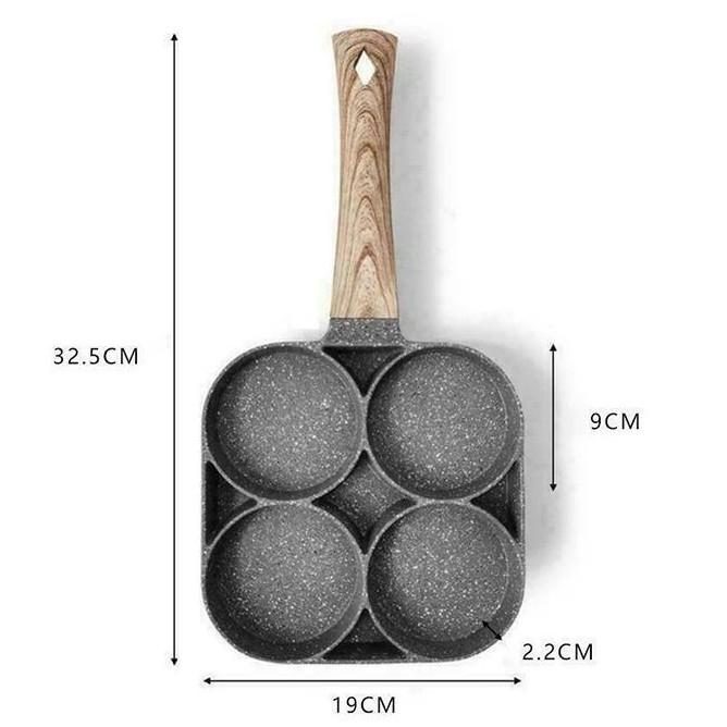 CHẢO 4 Ô CÁN GỖ CHIÊN TRỨNG - NƯỚNG BÁNH 3 CHẢO 4 Ô CÁN GỖ CHIÊN TRỨNG - NƯỚNG BÁNH - Ảnh 3