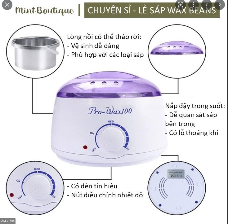 MÁY NẤU SÁP WAX LÔNG PRO-WAX 100